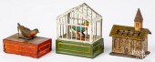 THREE TIN LITHOGRAPH PENNY TOY