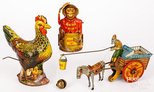 THREE TIN LITHOGRAPH TOYSThree
