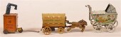 THREE TIN LITHOGRAPH TOYS.Thre