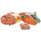 THREE TIN LITHOGRAPHED WIND UP