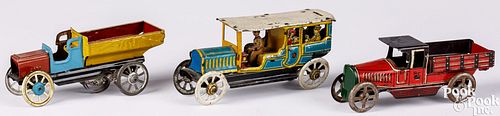 THREE TIN PENNY/NICKEL TOYSThree