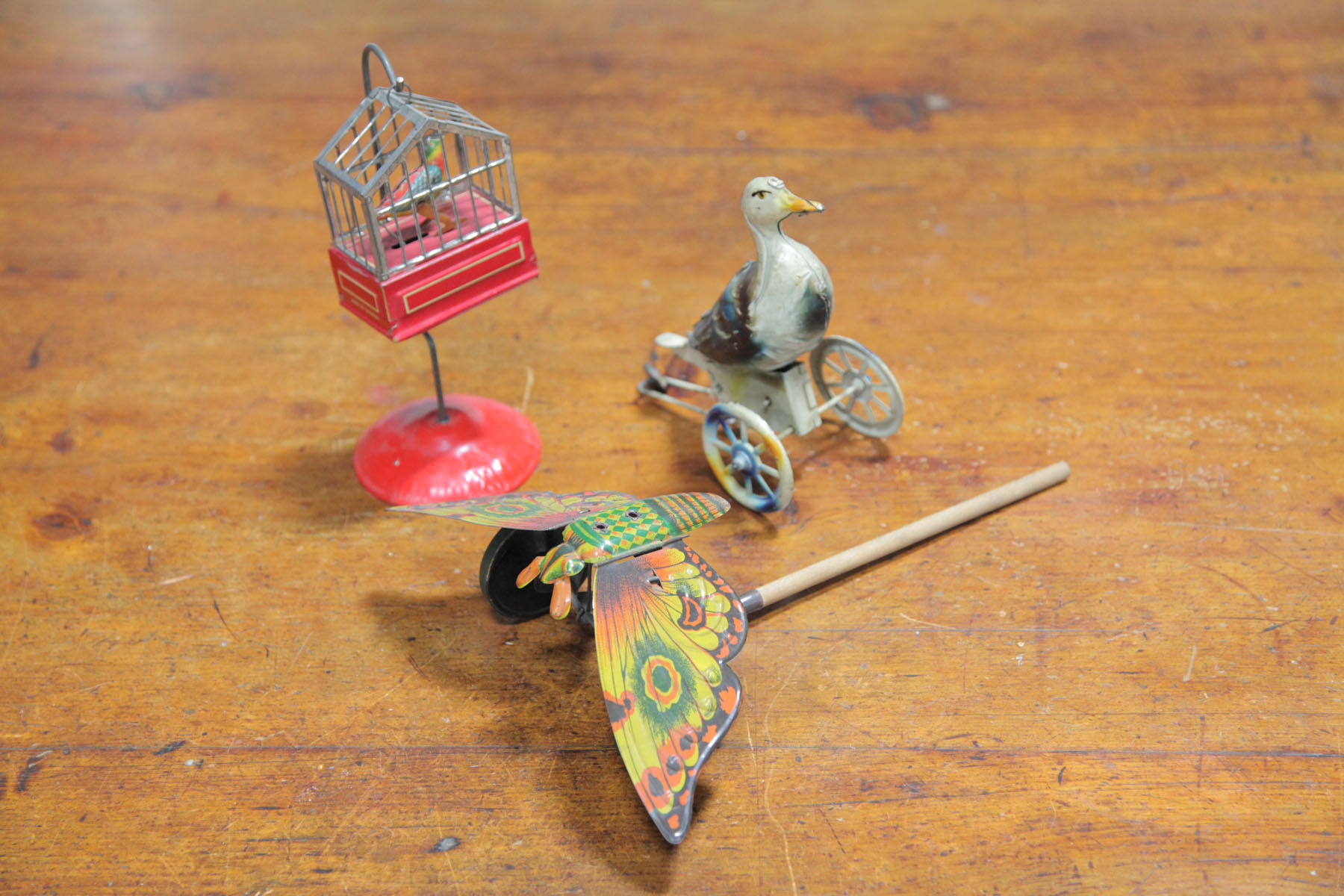 THREE TIN TOYS.  German and
