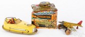 THREE TIN WIND-UP TOYSThree ti
