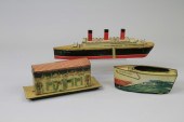 THREE TINPLATE BOAT BISCUIT TI