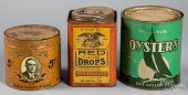 THREE TINSThree tins, to inclu