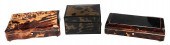 THREE TORTOISESHELL BOXES19th