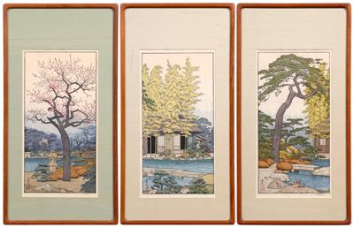Three Toshi Yoshida woodblock