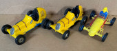 THREE TOY RACE CARS - TWO THIM