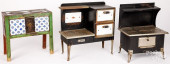 THREE TOY STOVES<br>Three toy