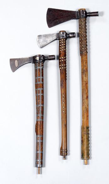 Three trade axes (pipes): all