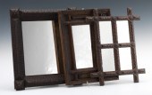 Three Tramp Art Framed Wall Mi