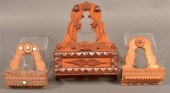 THREE TRAMP ART WALL BOXES.Thr