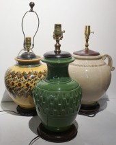 THREE TRANSITIONAL STYLE GLAZE