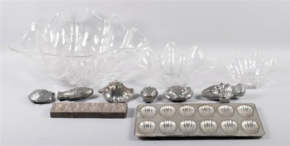 THREE TRANSLUCENT PLASTIC SHELL