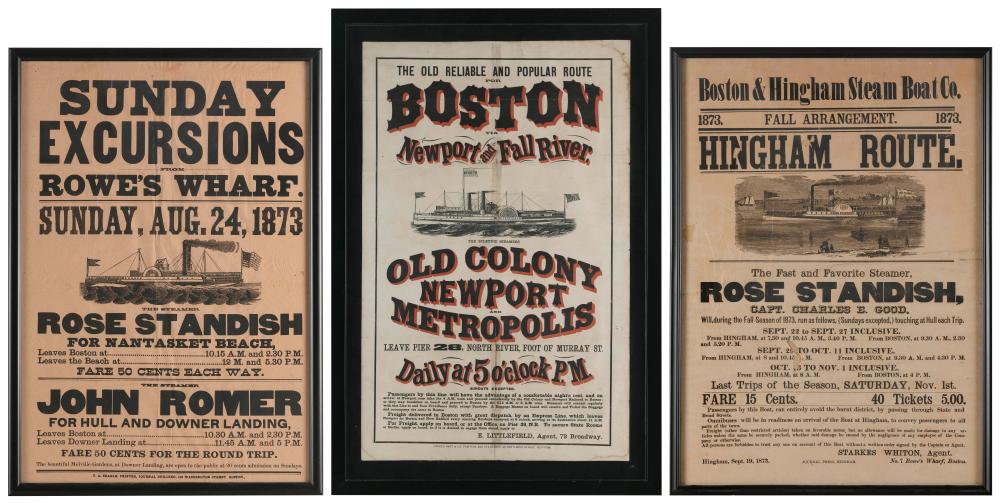THREE TRAVEL BROADSIDES 19TH
