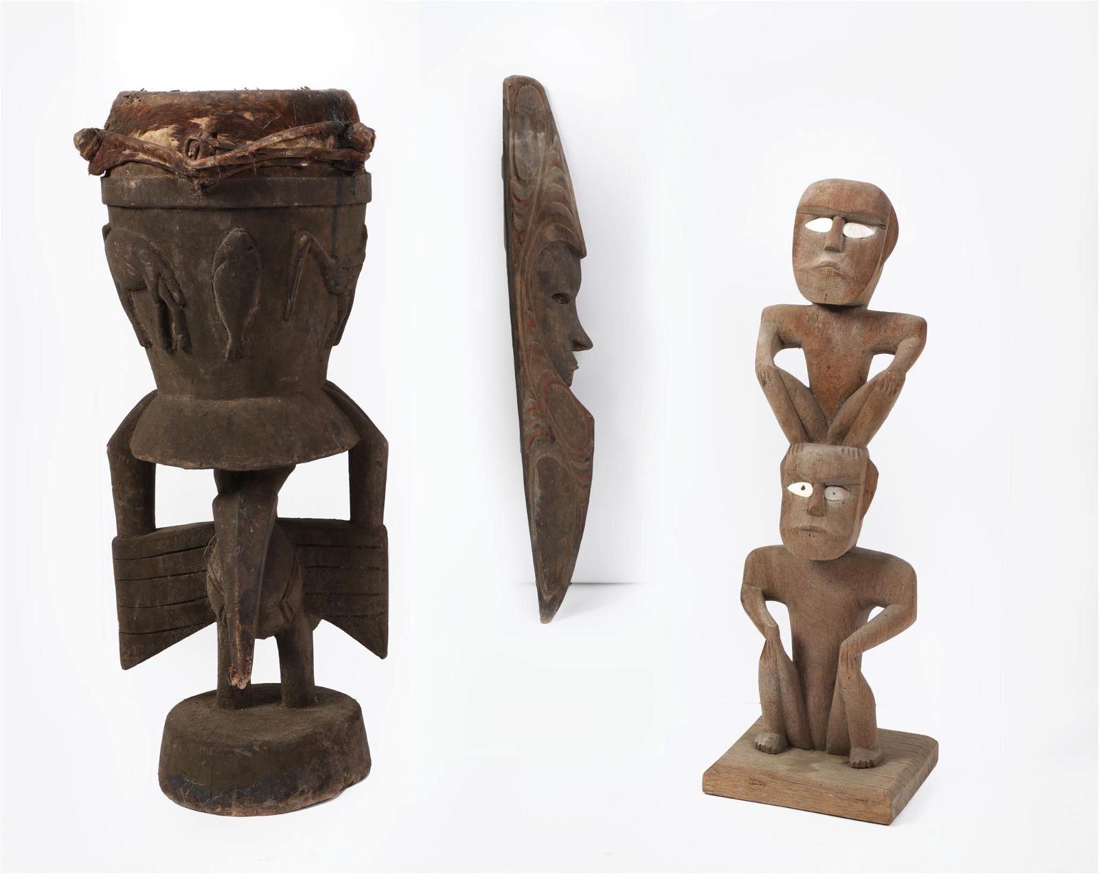 THREE TRIBAL CARVINGSThree Tribal