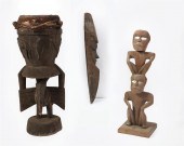 THREE TRIBAL CARVINGSThree Tri