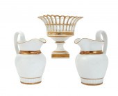 THREE TUCKER PORCELAIN ARTICLE