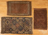 THREE TURKOMAN MATS, EARLY 20T