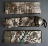 THREE TURKOMAN SILVER METAL MO