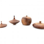 Three Turned Wood Objects by R