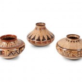 Three Turned Wood Vases by Ray