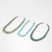THREE TURQUOISE NECKLACES BY L