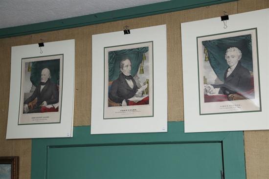 THREE UNFRAMED CURRIER & IVES