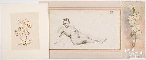 THREE UNFRAMED WORKSThree