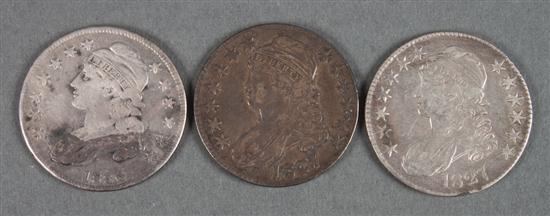 Three United States capped bust