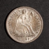 Three United States seated Lib