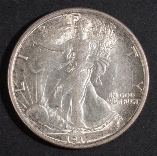 Three United States walking Liberty