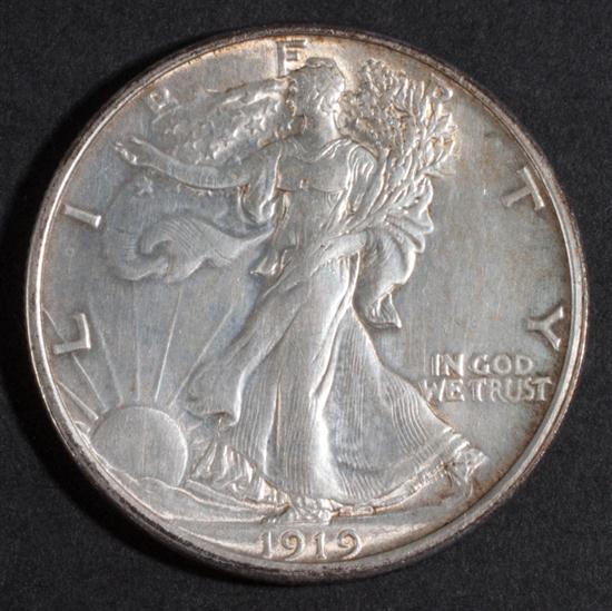 Three United States walking Liberty