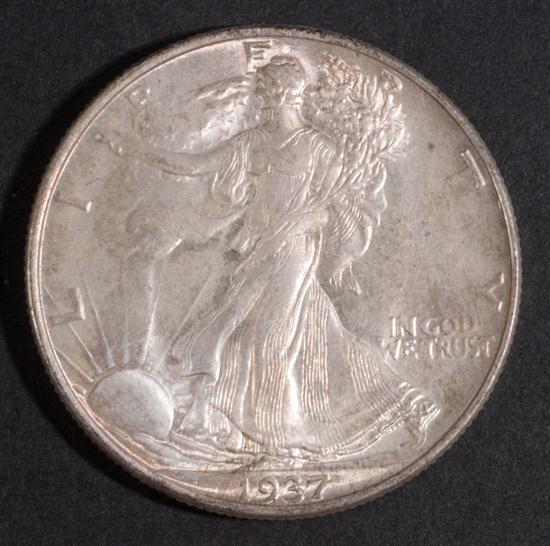 Three United States walking Liberty