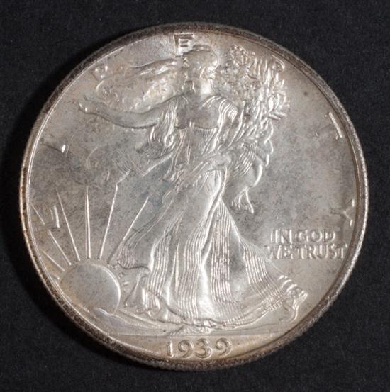 Three United States walking Liberty