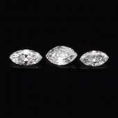 THREE UNMOUNTED 0.90 CT TOTAL
