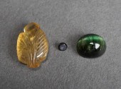 THREE UNMOUNTED GEMSTONESThree