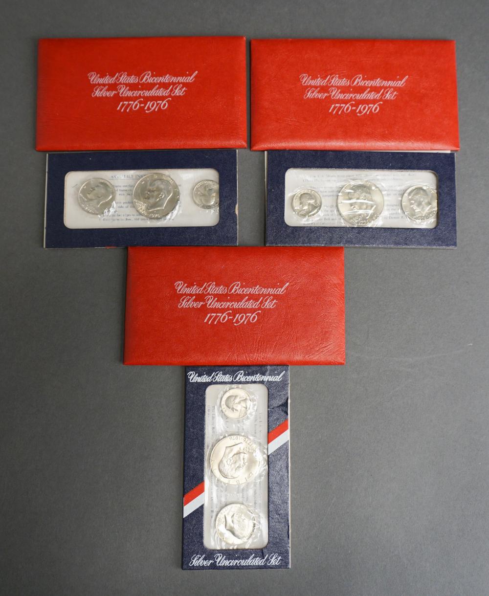 THREE US BICENTENNIAL SILVER