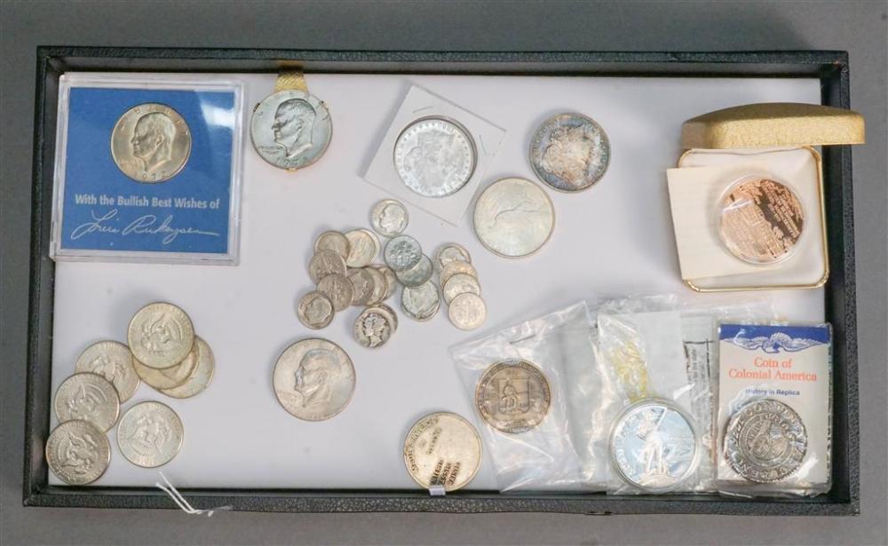 THREE U.S. SILVER DOLLARS, EIGHT
