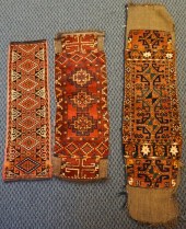 THREE UZBEK WALL HANGINGS/BAG