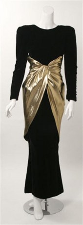 Three Valentino black velvet e