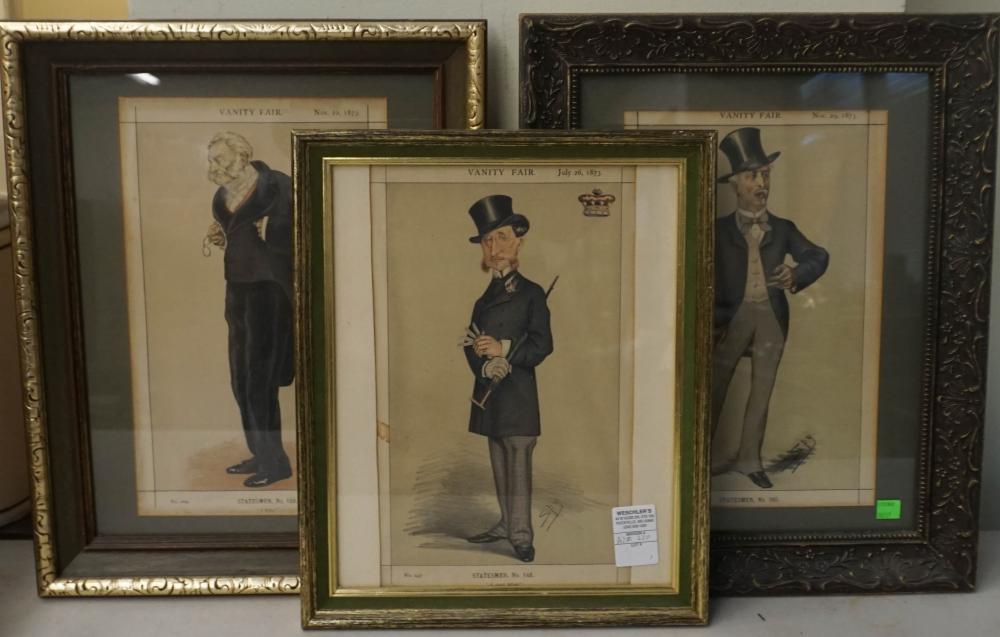 THREE VANITY FAIR PRINTS, FRAME: 19