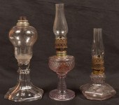 THREE VARIOUS ANTIQUE FLUID LA