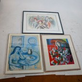THREE VARIOUS ART WORKSThree w
