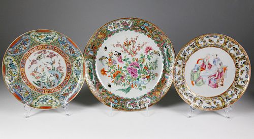 THREE VARIOUS CHINESE FAMILLE