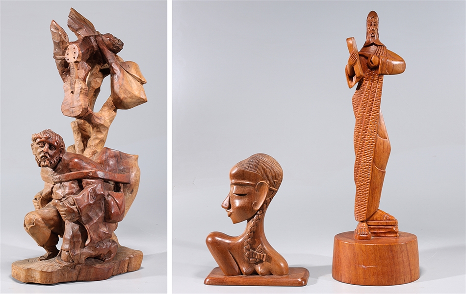 Three various decorative wood