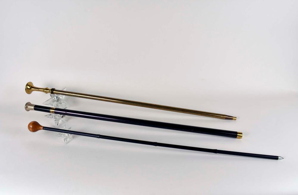 THREE VARIOUS METAL WALKING