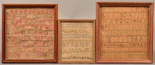 THREE VARIOUS SMALL NEEDLEWORK