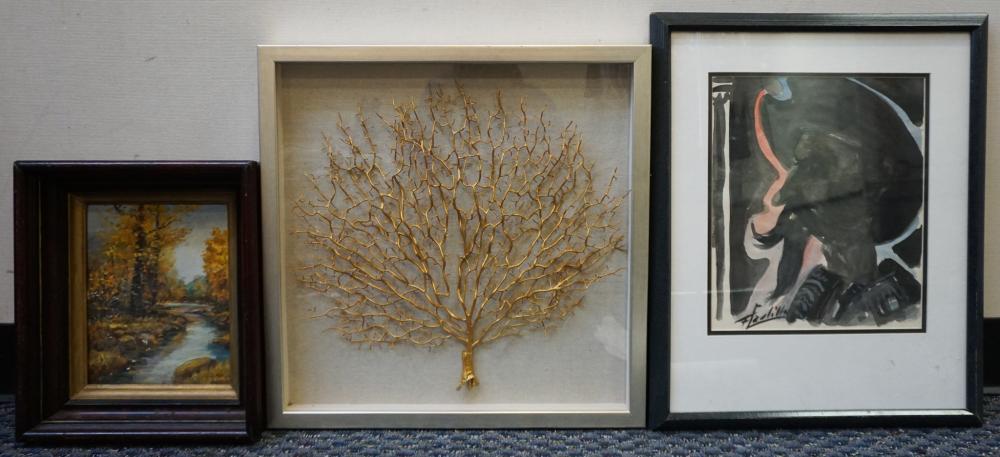 THREE VARIOUS WORKS OF ARTThree