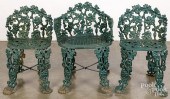 THREE VICTORIAN CAST IRON GARD